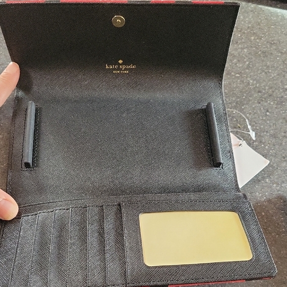 Kate Spade Red and Black Heart Wallet - Picture 3 of 4